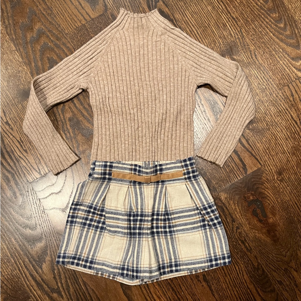 Mayoral Girls Fall Outfit Set - Size 5/6 (Sweater + Skirt)